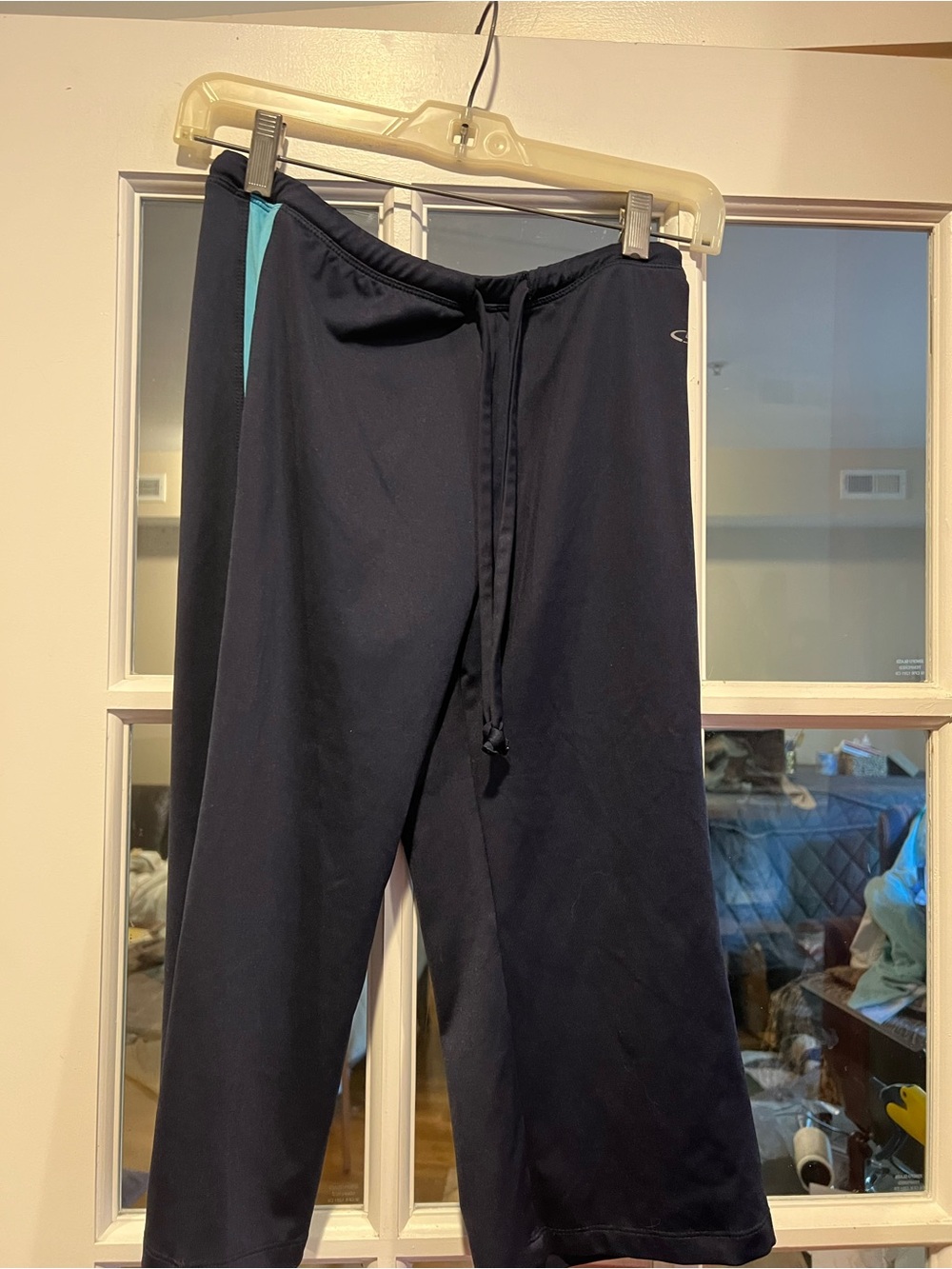 Champion Navy Capris with Aqua Side Panel